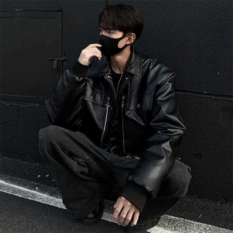 冬季宽松休闲PU皮棉衣潮加棉加厚外套XZ811A-WH020-P128,男装棉衣,星座808B