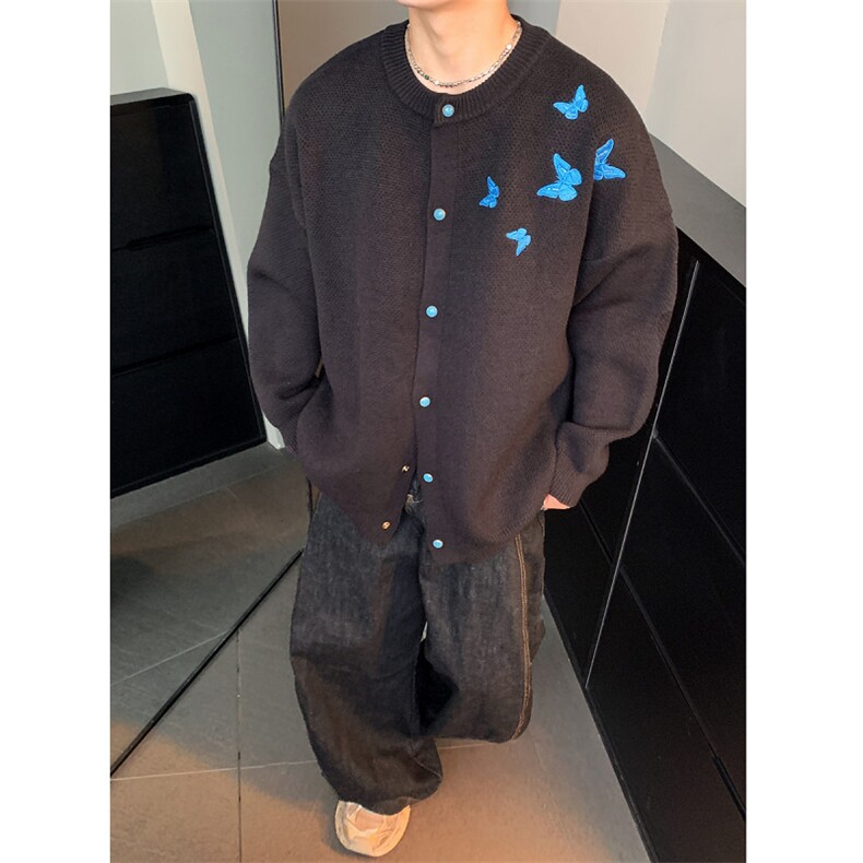 针织衫开衫外套男士春秋季2025新款休闲棒球服夹克男秋装情侣上衣,男装针织衫/毛衣,电商C307