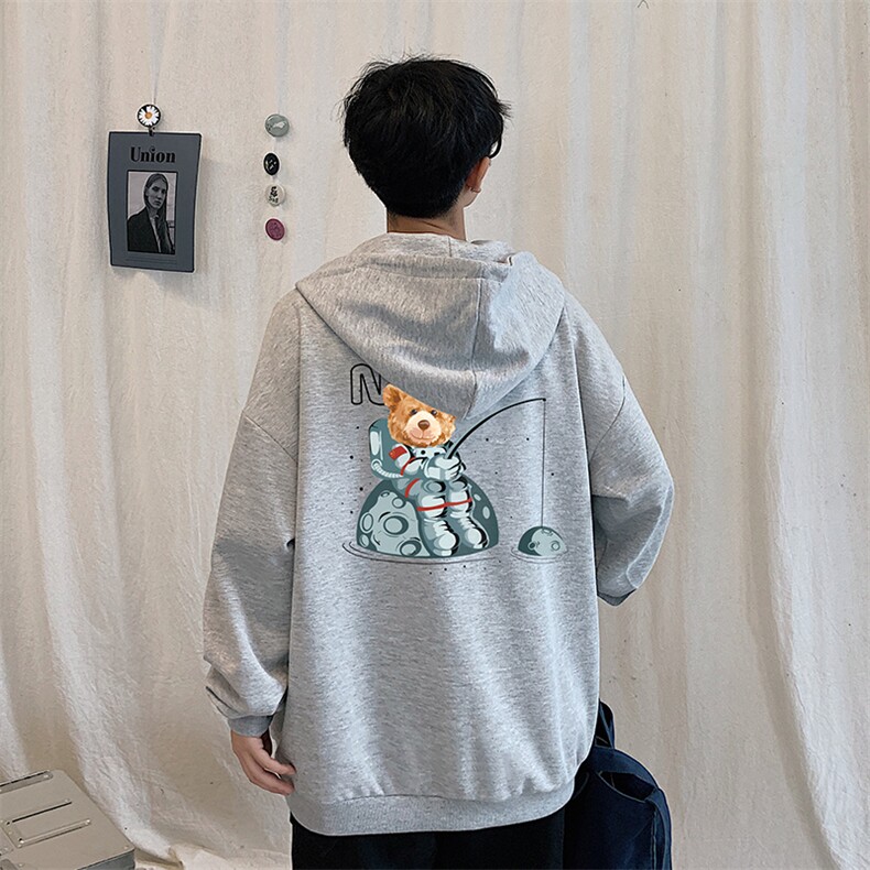 KS21251-P38连帽开衫卫衣男运动外套大码班服,男装卫衣,电商A040