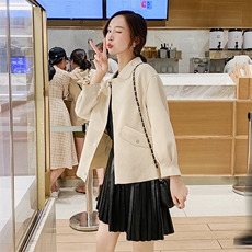 风衣时尚潮流舒适排扣2021年春秋季灯笼袖气质优雅，女装风衣，雅佳俏