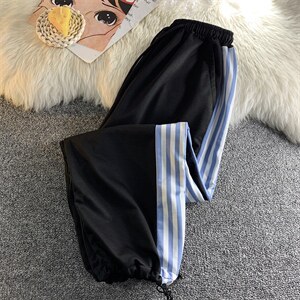 男春秋季港风三杆束脚裤K09P28图片