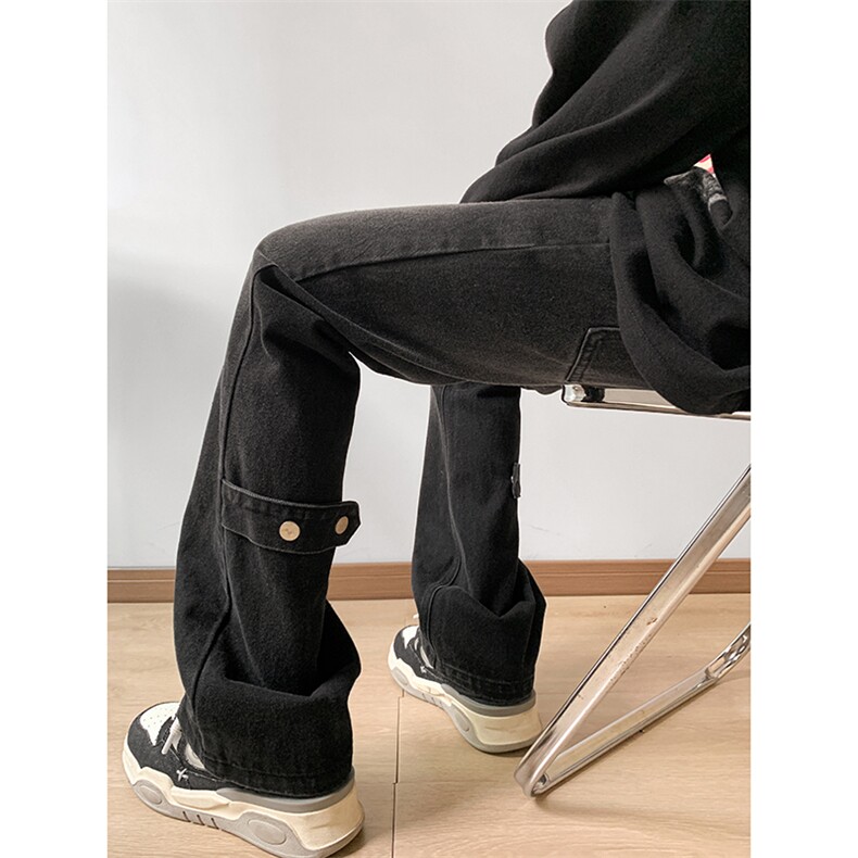 美式ins高街vibe重工艺水洗牛仔裤货号K2316P55图片