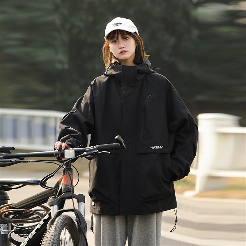 春季新款美式山系休闲纯色冲锋衣情侣潮流夹克外套JK7817-特P80,男装夹克,星座904