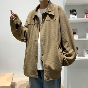 灯芯绒夹克男港风潮流痞子帅百搭2024秋冬季新款ins外套W5294-P60图片