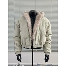 现货高品质美式高街冬季重磅硬挺短款座山雕毛领棉衣男女加厚外套，男装棉衣，电商A443