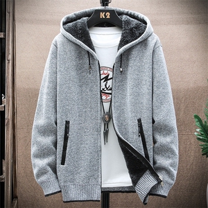 6639P38 新款秋冬加绒加厚大码外贸纯色毛衣外图片