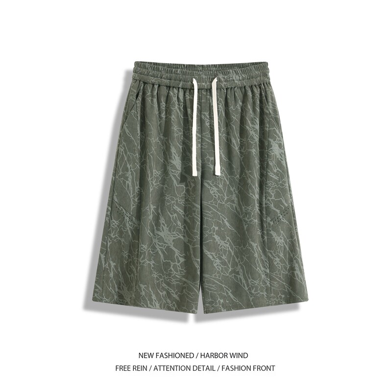 抖音品质夏季新款潮流设计宽松休闲短裤B315-K25768-特p25控48,男装休闲裤,电商B315