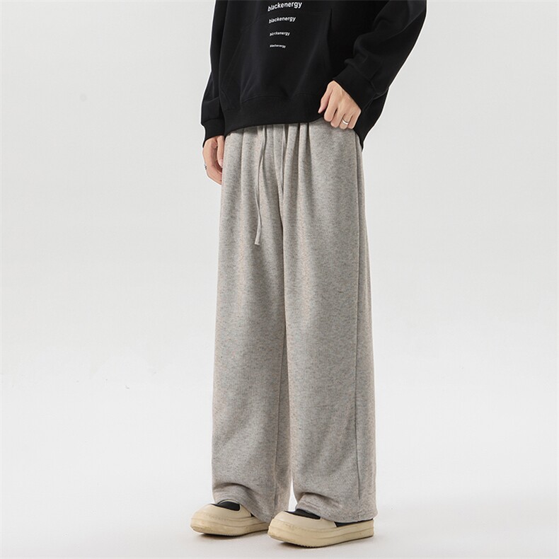 8XL-M特大码工装加绒裤男纯色宽松裤卫裤休闲基础款K995P65,男装休闲裤,电商D206-1