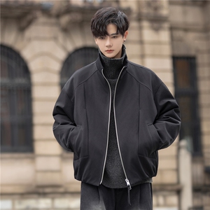 短款立领夹克羽绒服男装冬装设计款保暖外套高级感5920-P335控578图片
