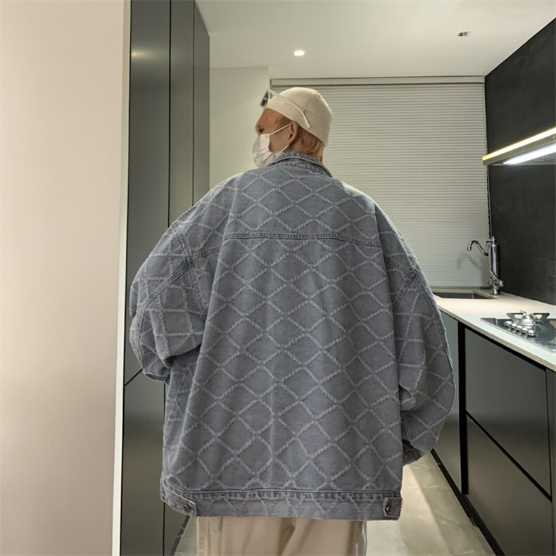 复古牛仔夹克美式oversize外套男宽松秋潮牌情侣装JK02066-P68,男装夹克,星座308B-2