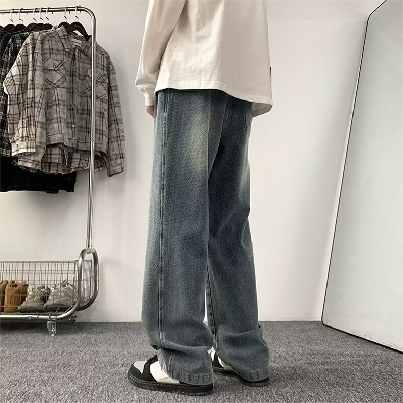 KZ01星空纹牛仔裤新款美式vibe高街青少年显瘦显高百搭休闲裤,男装牛仔裤,星座308A-1（原309B-1）