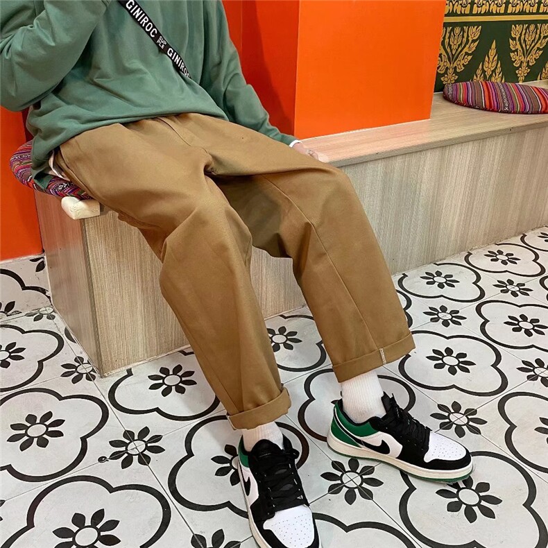 裤子男ins潮流九分工装裤港风休闲束脚裤K061P35,男装休闲裤,星座1116-2