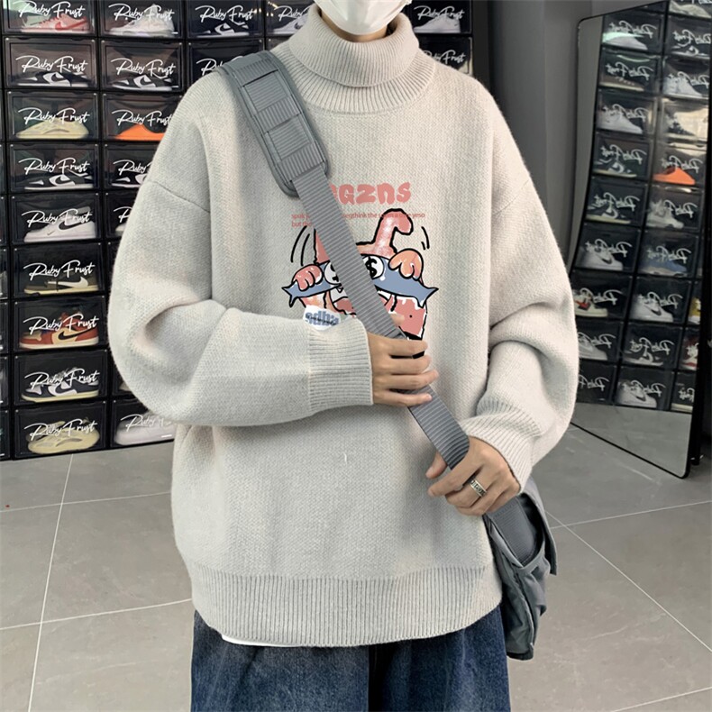 高质量！秋冬季高领毛衣加绒加厚翻领针织衫男毛衣FL534-特P38,男装针织衫/毛衣,电商B371