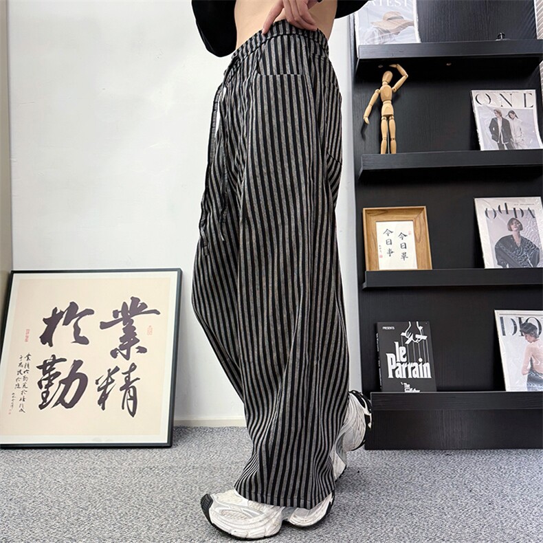 CK07/P68控98秋季中性风复古阔腿慵懒高街百搭休闲裤男女可穿图首,男装休闲裤,星座305B-1