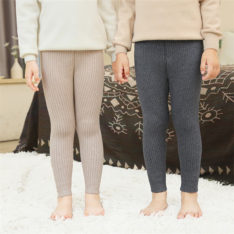 秋冬新款儿童保暖打底裤男女童加厚裤舒适贴身时尚百搭，童装裤子，群鹿羊绒