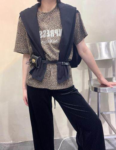秋季新款磨毛豹纹短袖，其它，HEY.KK