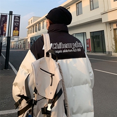 港风23新款冬季时尚百搭情侣立领PU皮棉服外套MY6407P125控168，男装棉衣，电商A268A
