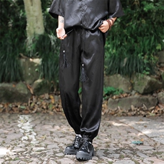 黑色束脚裤套装