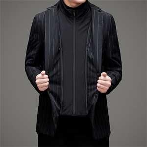 冬季休闲羽绒服男中年加厚保暖外套新款男士白鹅绒御寒爸爸装上衣图片