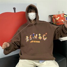 22秋新款港风宽松休闲oversize情侣套头卫衣B266-Y609-P55，男装卫衣，星座B257-1