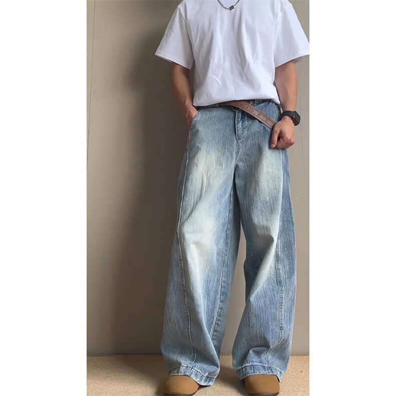 牛仔裤男长裤复古做旧色裤子A41-P50,男装牛仔裤,电商D312