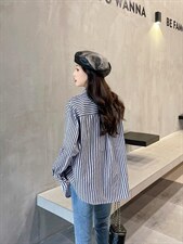 新款假两件衬衫，女装衬衫，OMY 瓯蔓意