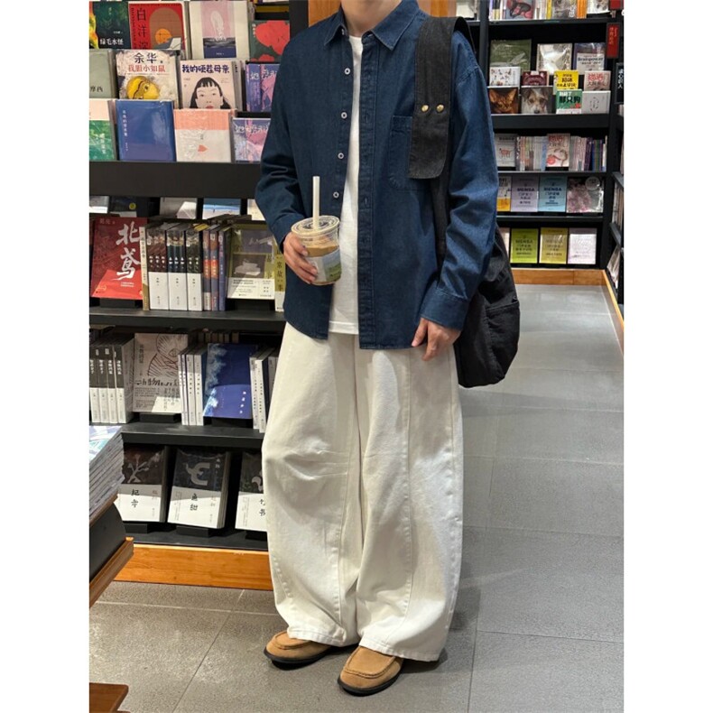 长袖牛仔衬衫GC28-P48控78成分51.3%棉11.4%聚酯纤维37.3%粘纤,男装衬衫,星座1302