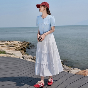 2025夏新品现货度假风连衣裙两件套2C256-9501-P145-K208图片