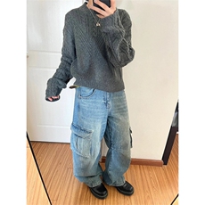 有货~日系慵懒风毛衣男ins复古麻花针织衫外套MY568-特P53，男装针织衫/毛衣，星座1004-3