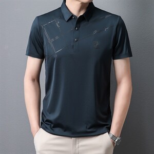 短袖T恤男夏季薄款无痕商务休闲新款男士时尚韩版舒适中青年图片