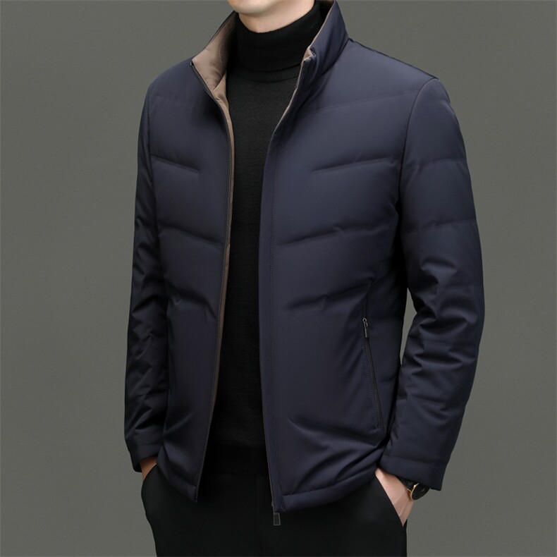 C91709钱塘2020-2时尚商务休闲翻领简约中年男士羽绒服P260,男装羽绒服,钱塘207-2