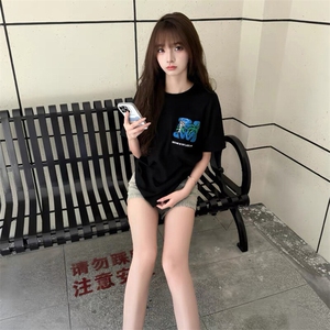 万针全刺绣工艺抖音得物高品质260克重磅纯棉双纱美式高街短袖T恤图片