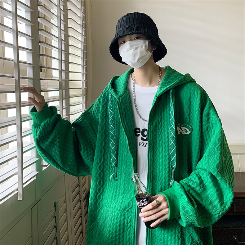 24秋冬款大麻花开衫连帽高品质卫衣夹克外套WK221-P60控88,男装夹克,电商B370