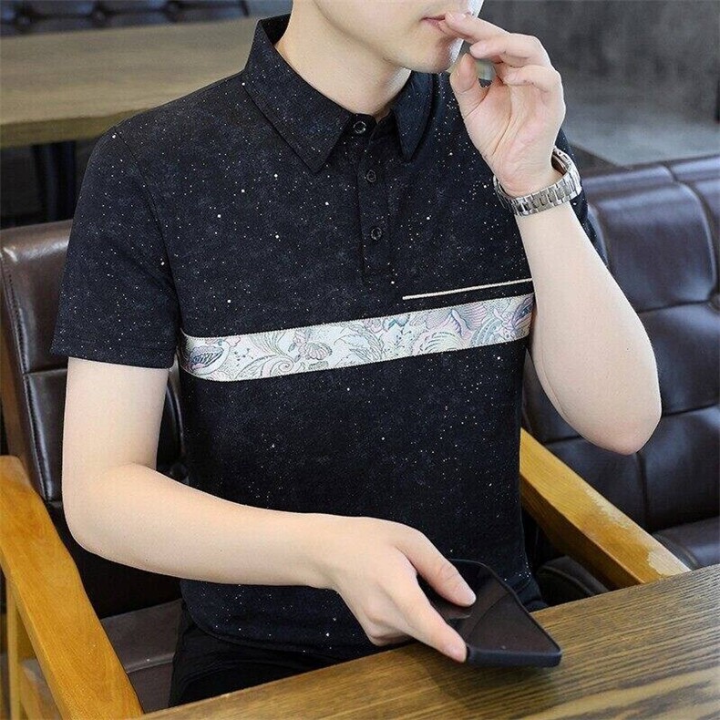 25088-P40夏时尚休闲T恤短袖POLO衫男商务休闲翻领打底衫,男装Polo衫,电商D310B-1