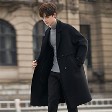 2025新款双面尼中长版英伦风秋冬季高级感宽松男士外套S9348P355，女装短外套，电商A355（原A415）