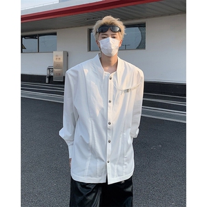 25春夏男士设计加厚感解构白衬衫CS57-P78图片