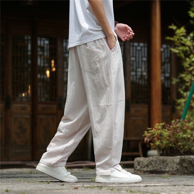 2025夏装新款 汉服 唐装 风冰丝棉麻休闲裤 A057-K381-P45图片