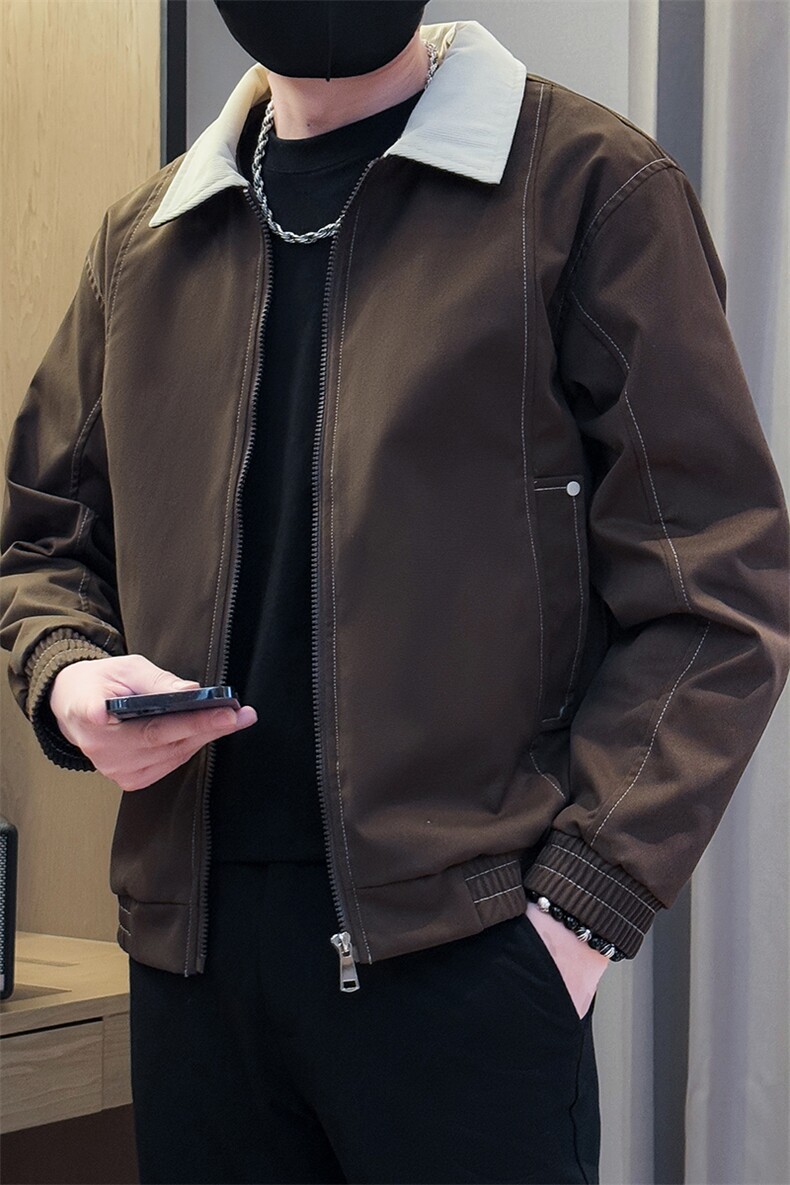 秋冬拼色夹克男时尚店主小伙风潮潮流男外套TZ2585P78控128,男装夹克,星座301B-1