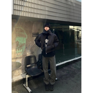 立领羽绒棉衣棉服男2024秋冬新款宽松保暖短款面包服 M265图片