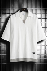 冰氧仿棉短袖网格挂拍体恤休闲百搭纯色POLO衫男上衣TC3143-P35，男装Polo衫，星座717