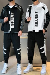 2021新款春秋夹克外套搭配一套男装潮流韩版休闲套装DS873T图片