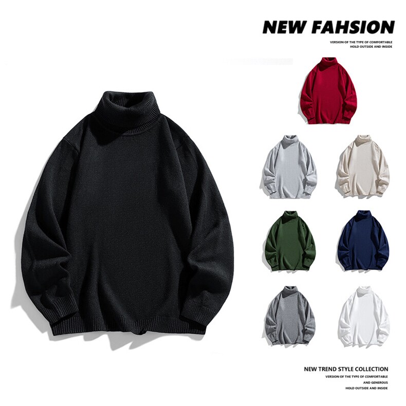 XZ-221/MY979/P39秋冬休闲保暖内搭针织衫可翻高领毛衣打底衫，男装T恤，星座221