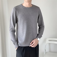 春秋毛衣男士韩版潮流修身休闲圆领针织打底衫长袖内搭MYC01，男装T恤，星座516A