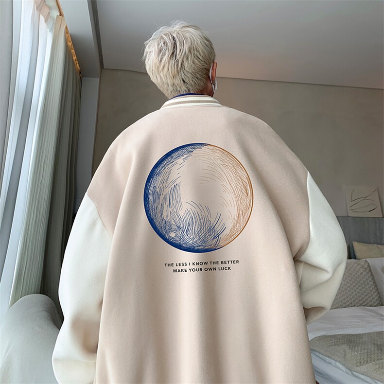 摇粒绒棒球服男大码开衫卫衣男夹克 BF86330-P65图片