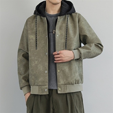 假两件机车服皮衣外套男高级感痞帅宽松休闲pu皮夹克JK0196-P93，男装夹克，星座308B-2