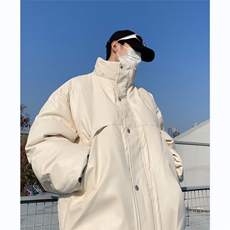 晋江羽绒棉服冬季加厚棉衣外套男高级感PU皮立领棉袄MF126-P89，男装棉衣，星座412-3