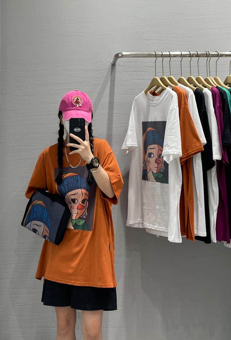 夏季新款图案短袖T恤，女装T恤，JIAN.Z 简.站