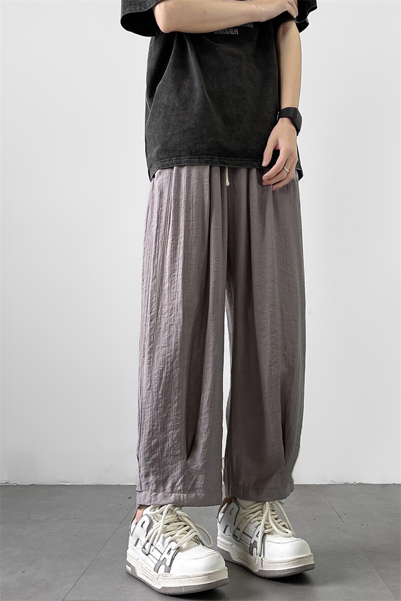 8XL-M风亚麻裤男宽松棉麻裤子大码阔腿裤灯笼裤新中式K965P30,男装休闲裤,电商D206-1