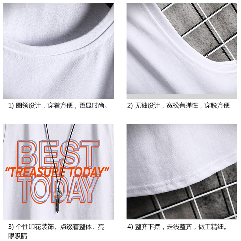 BX25181-P20港风运动汗背心男大码汗衫男无袖T恤男网格,男装T恤,电商A040A