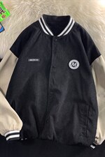 2022灯芯绒夹克外套港风宽松棒球服D201-DM94-P70图片